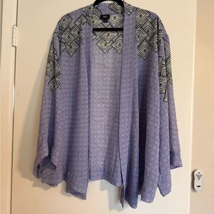 Massimo Purple and Black Patterned Cardigan